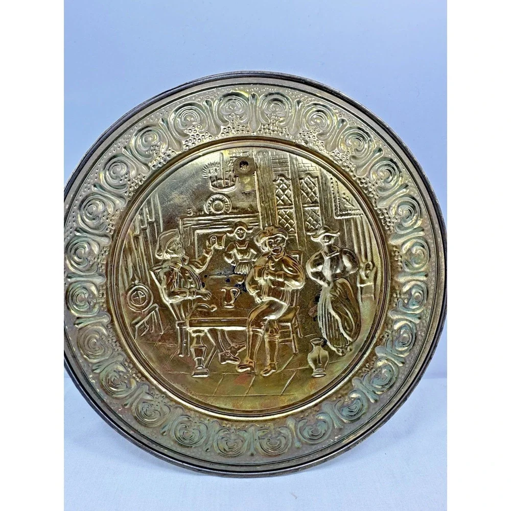 Vintage Peerage Brass Wall Hanging Plaque 12